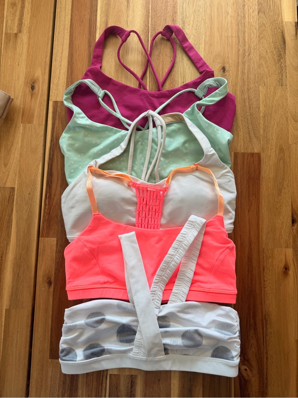 Bundle of Five Lululemon Bras Size 6